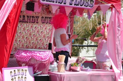 Pink candyfloss stall