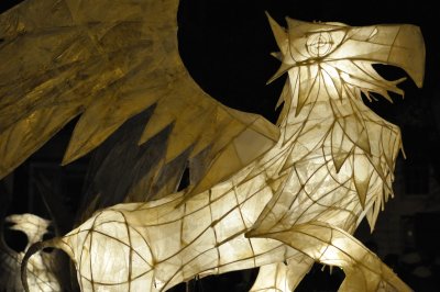 Griffin shaped paper lantern